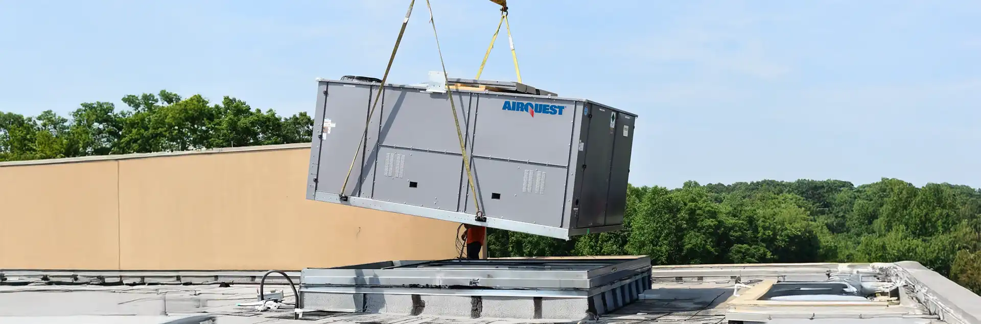 AirQuest rooftop unit installed on a commercial building