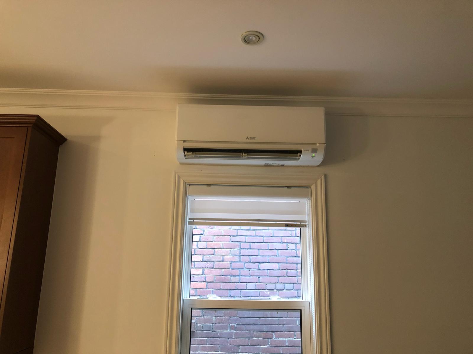 Mitsubishi ducted heat pump installation in a Toronto home